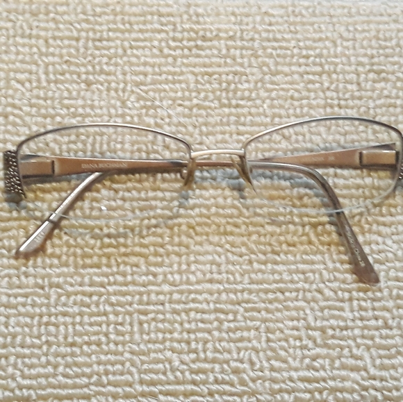Dana Buchman Arcadia BR 53-17-138 Semi Rimless Eyeglasses Frames - Gold - Picture 10 of 15